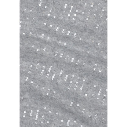 Pieces Gray Recycled Polyester Scarf