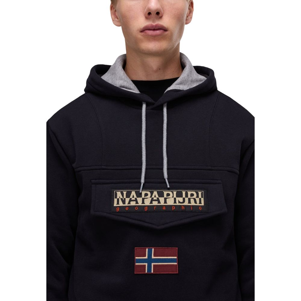Napapijri Black Cotton Hoodie