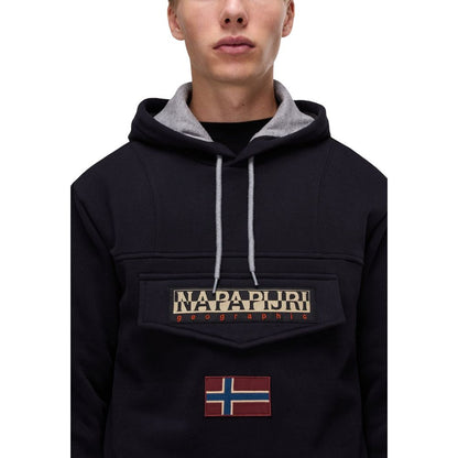 Napapijri Black Cotton Hoodie