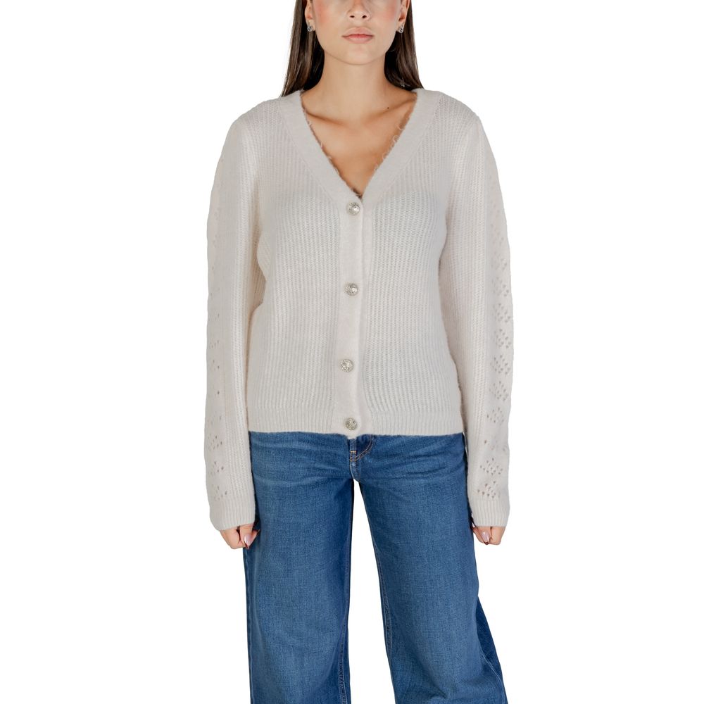 Morgan De Toi Beige Marabou Cardigan