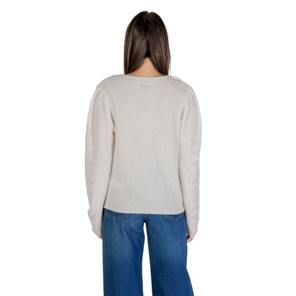 Morgan De Toi Beige Marabou Cardigan