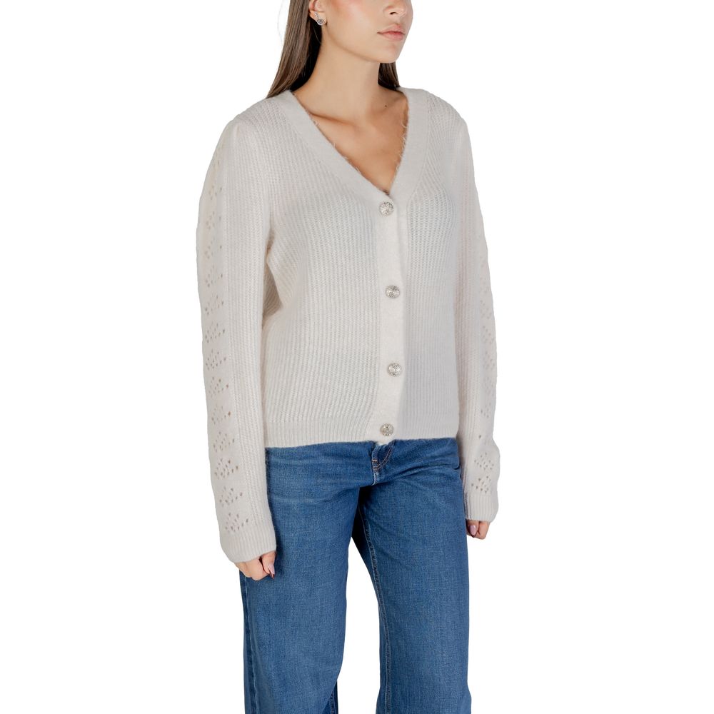 Morgan De Toi Beige Marabou Cardigan