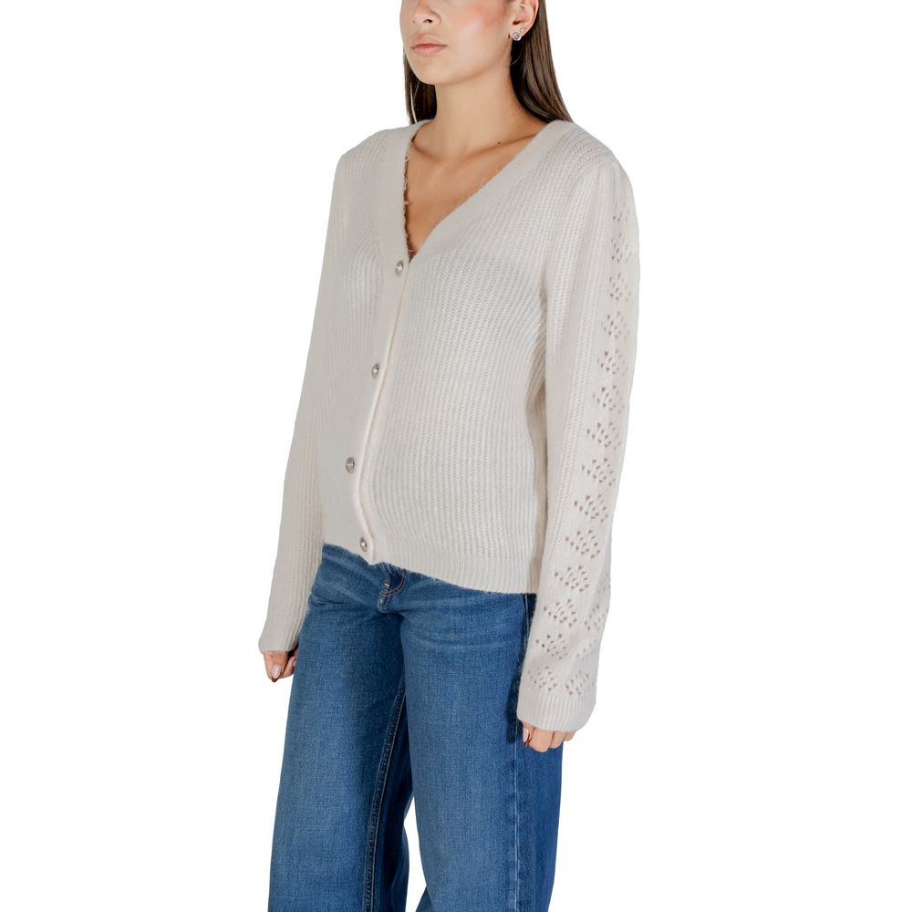 Morgan De Toi Beige Marabou Cardigan