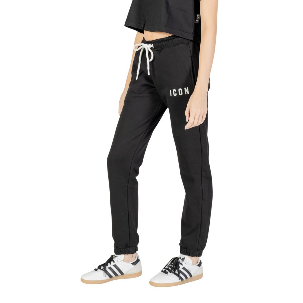 Icon Black Cotton Joggers (Workout Pants)