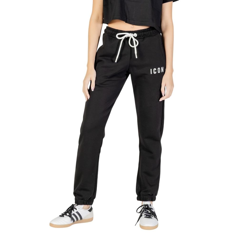Icon Black Cotton Joggers (Workout Pants)