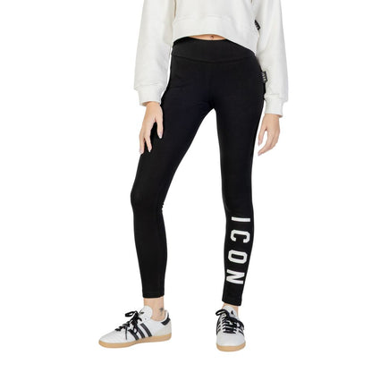 Icon Black Cotton Leggings