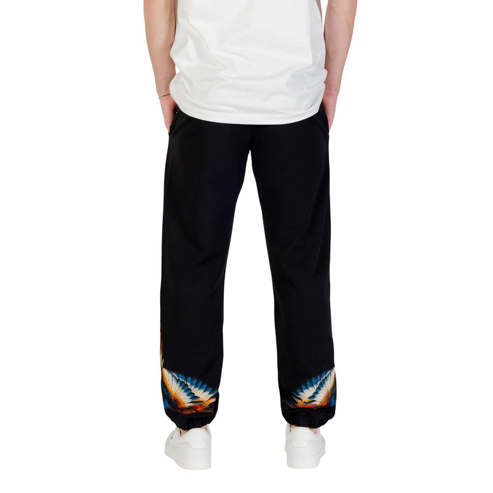 County of Milan Black Cotton Joggers (Workout Pants)