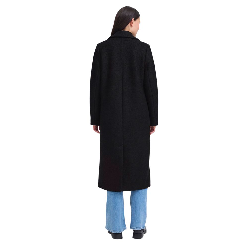 ICHI Black Wool Coat