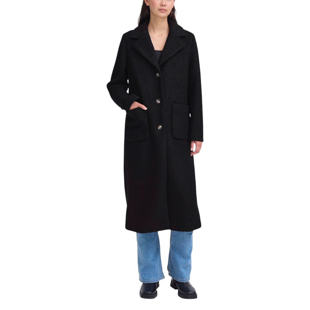 ICHI Black Wool Coat