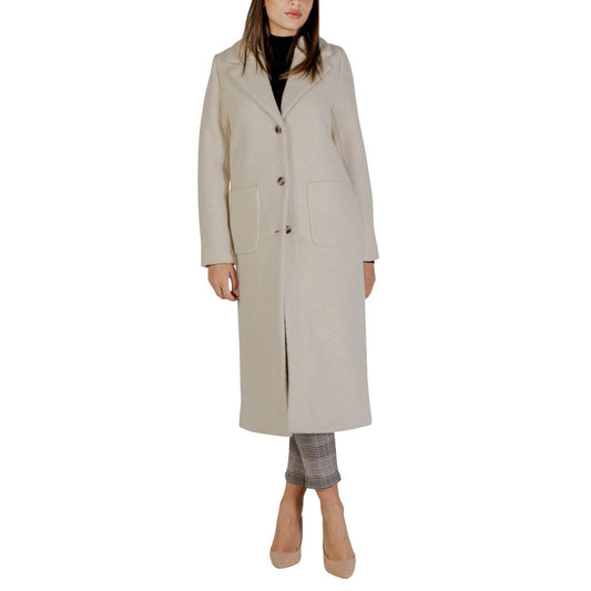 ICHI Cream Wool Coat