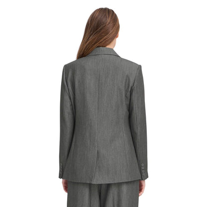 ICHI Gray Polyester Blazer