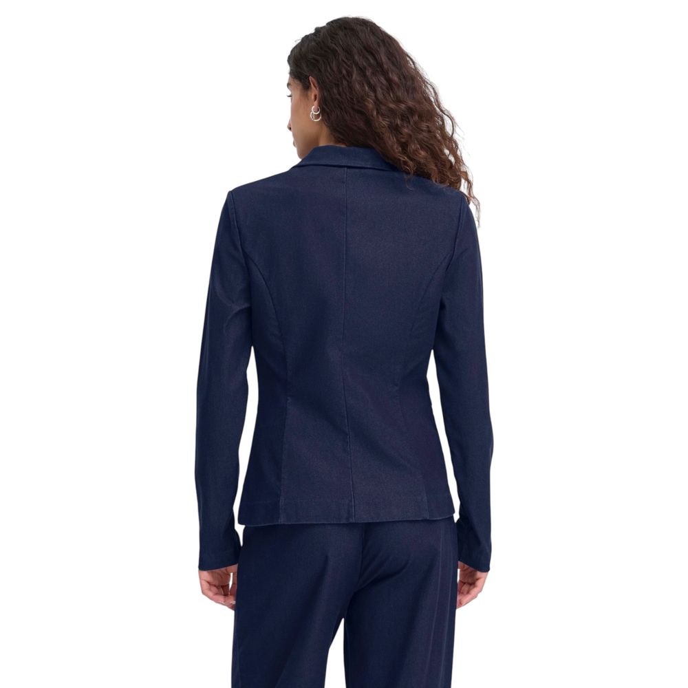 ICHI Blue Cotton Blazer