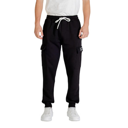 Icon Black Cotton Joggers (Workout Pants)