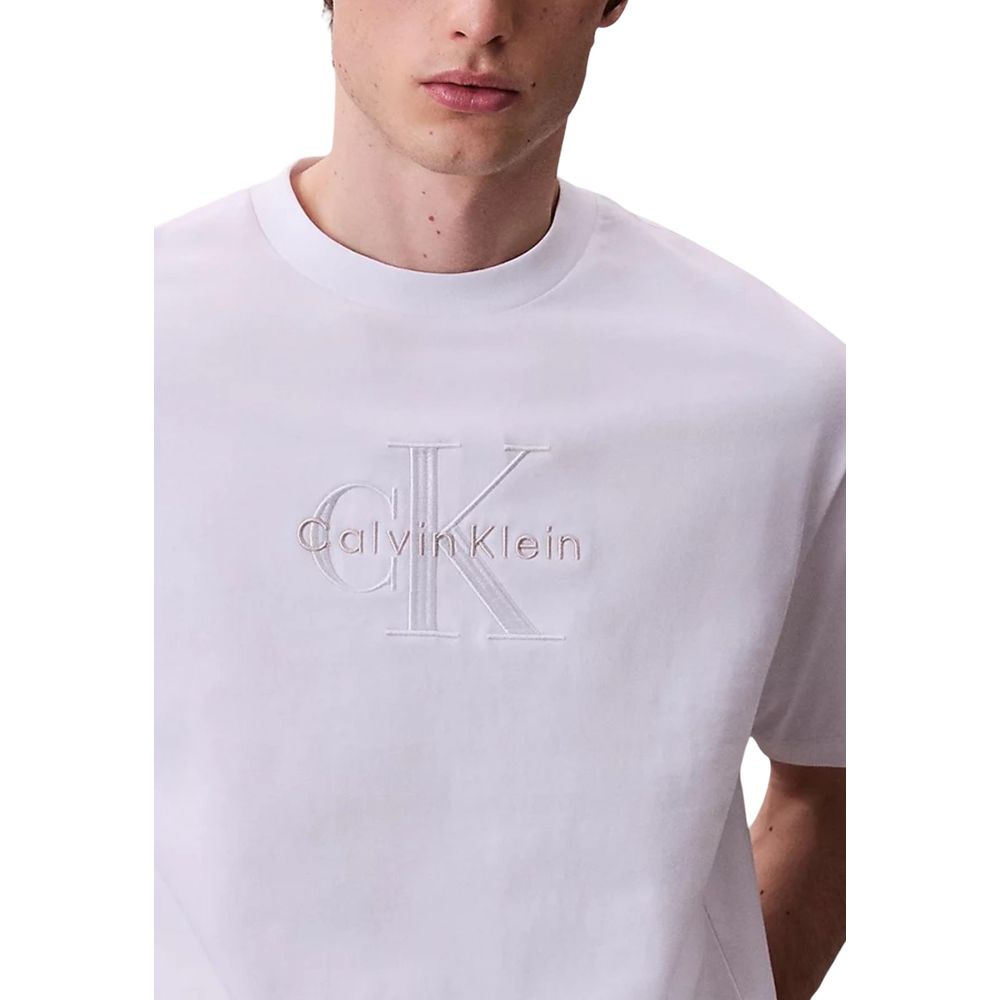 Calvin Klein Jeans White Cotton T-Shirt