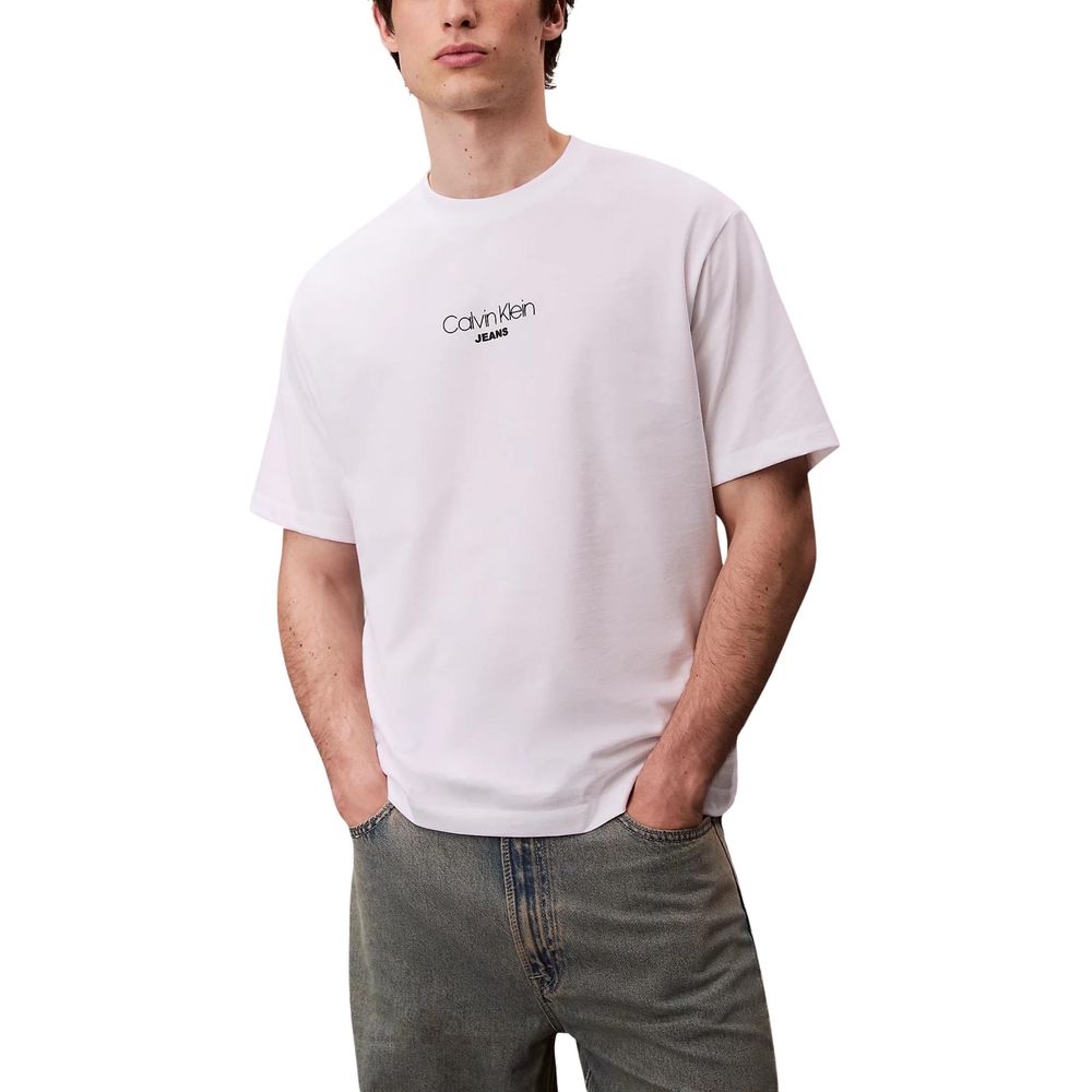 Calvin Klein Jeans White Cotton T-Shirt