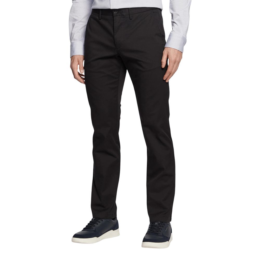Tommy Hilfiger Black Recycled Cotton Casual Pants