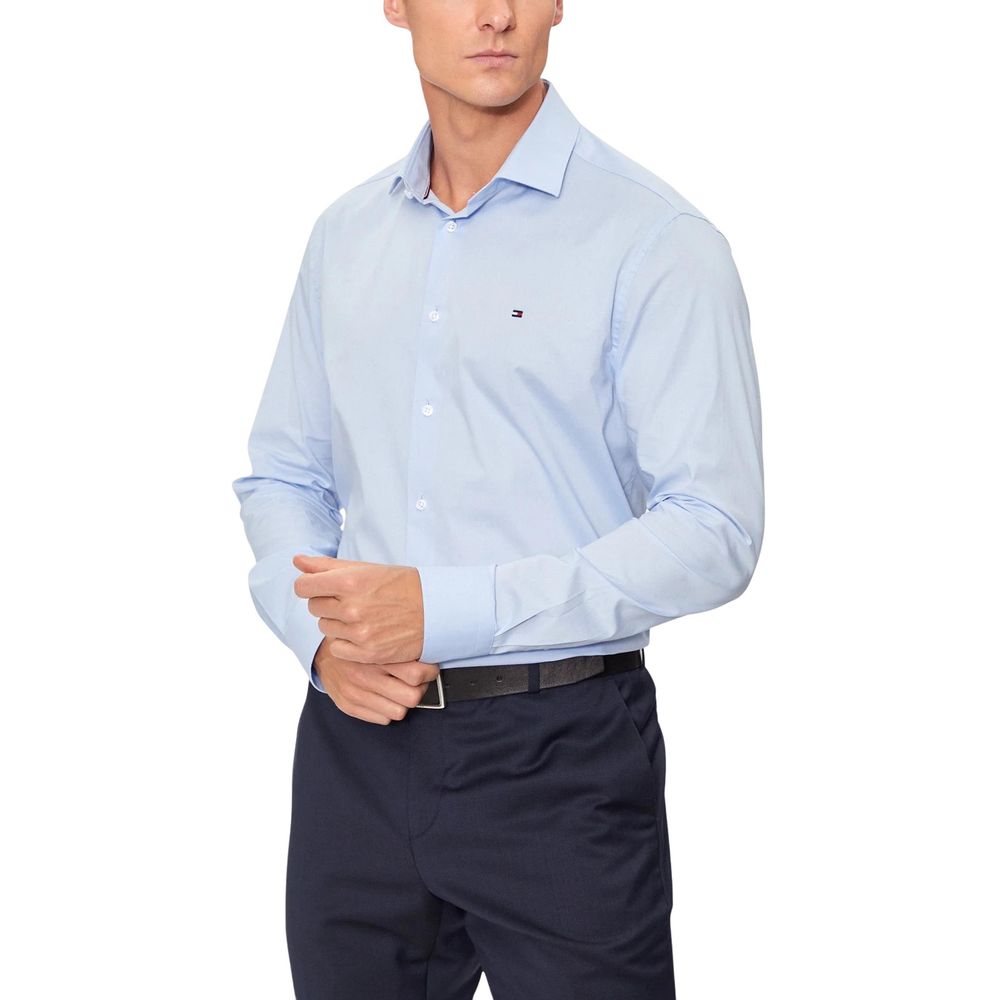 Tommy Hilfiger Blue Organic Cotton Dress Shirt