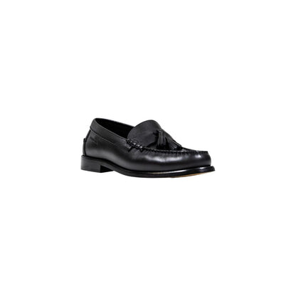 Tommy Hilfiger Black Leather Slip-On Loafers
