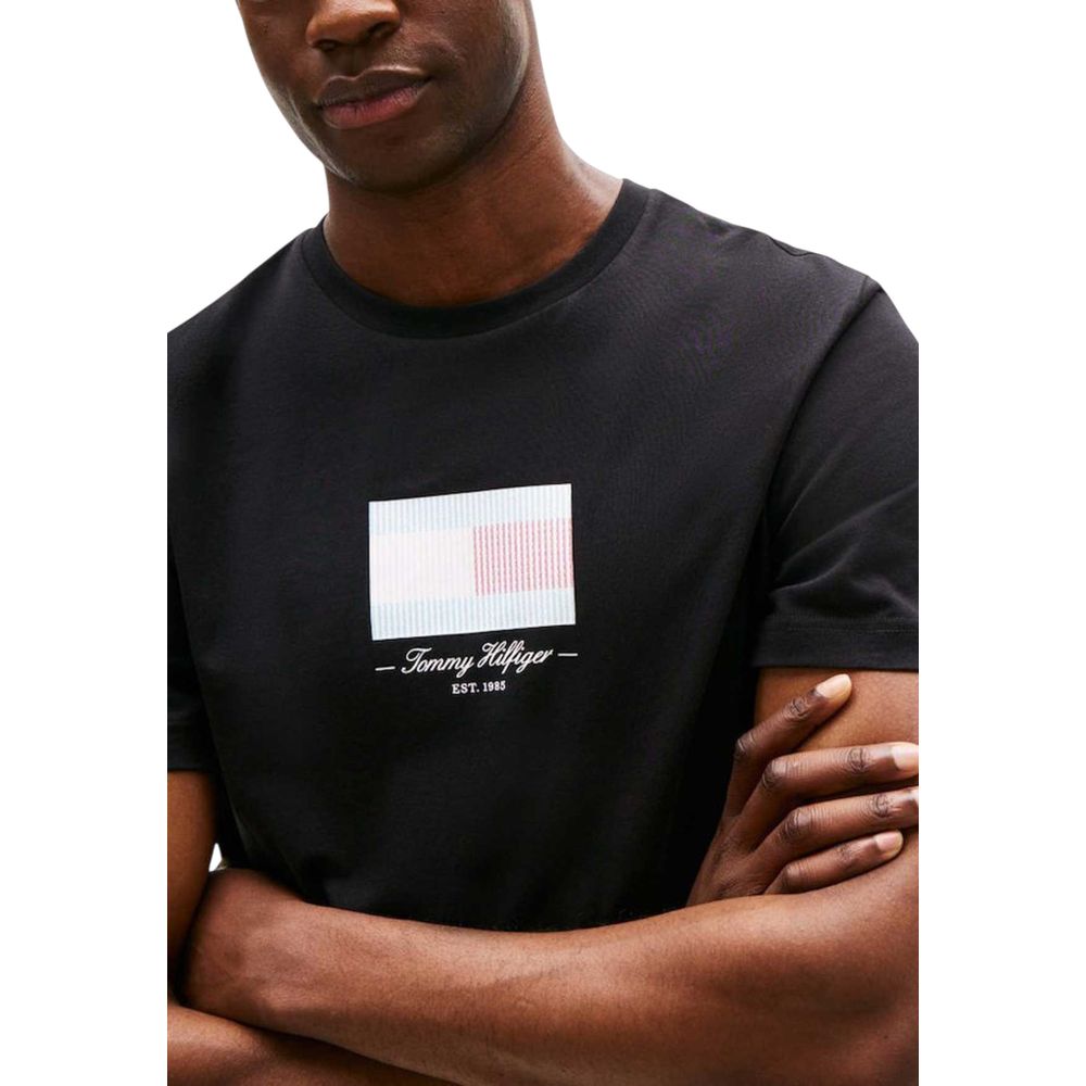 Tommy Hilfiger Black Recycled Cotton T-Shirt
