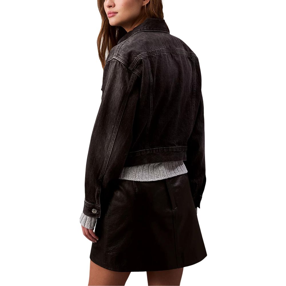 Calvin Klein Jeans Black Cotton Denim Jacket
