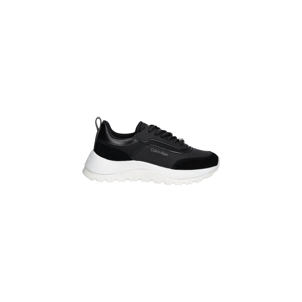 Calvin Klein Black Leather Athletic Sneakers