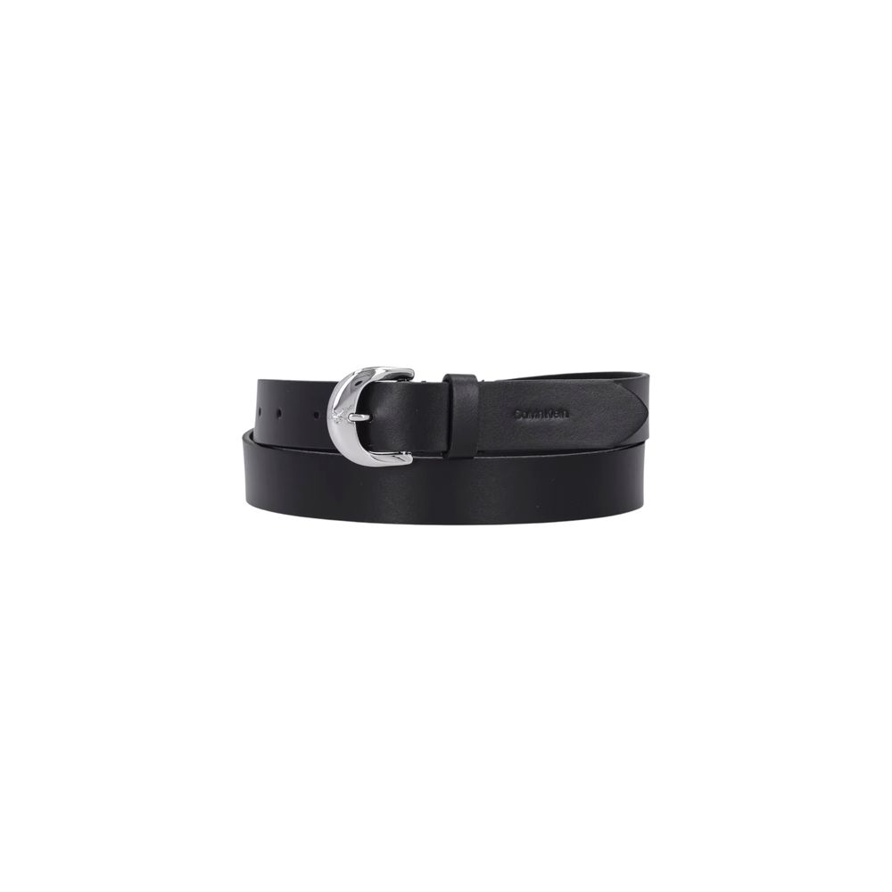 Calvin Klein Black Leather Regular Belt