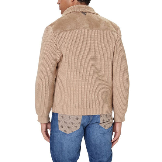 Guess Beige Viscose Biker Jacket