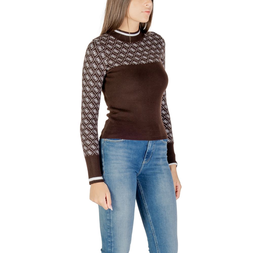 Guess Brown Polyester Sweatshirt