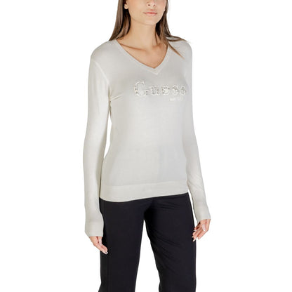 Guess Cream Viscose Sweatshirt