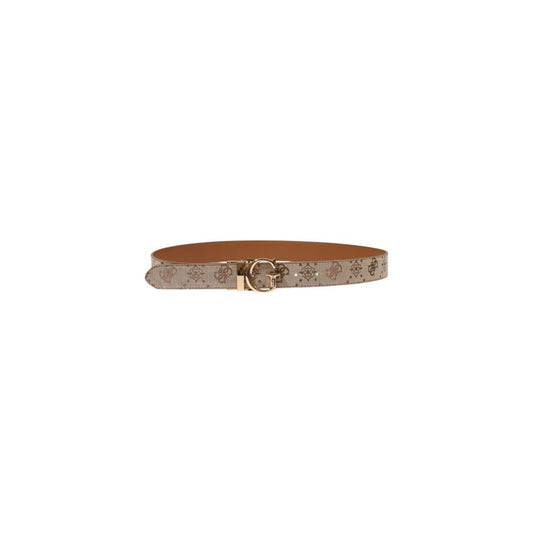 Guess White Polyester Thin Belt