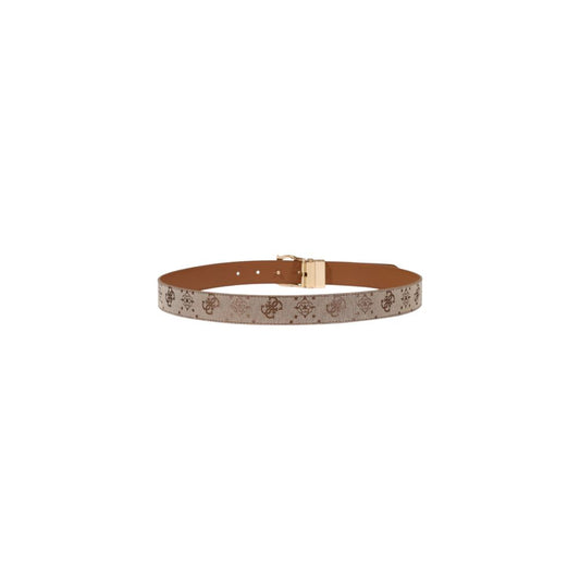 Guess White Polyester Thin Belt