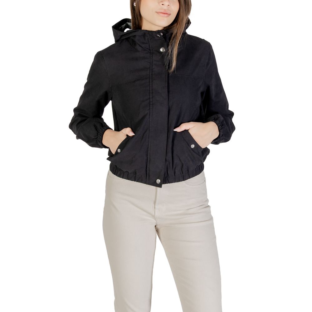Jacqueline De Yong Black Polyester Shell Jacket