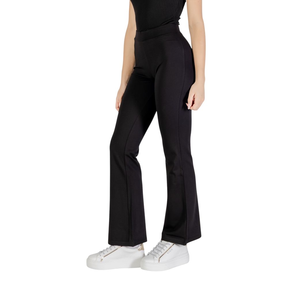 Jacqueline De Yong Black Viscose Flared Pants