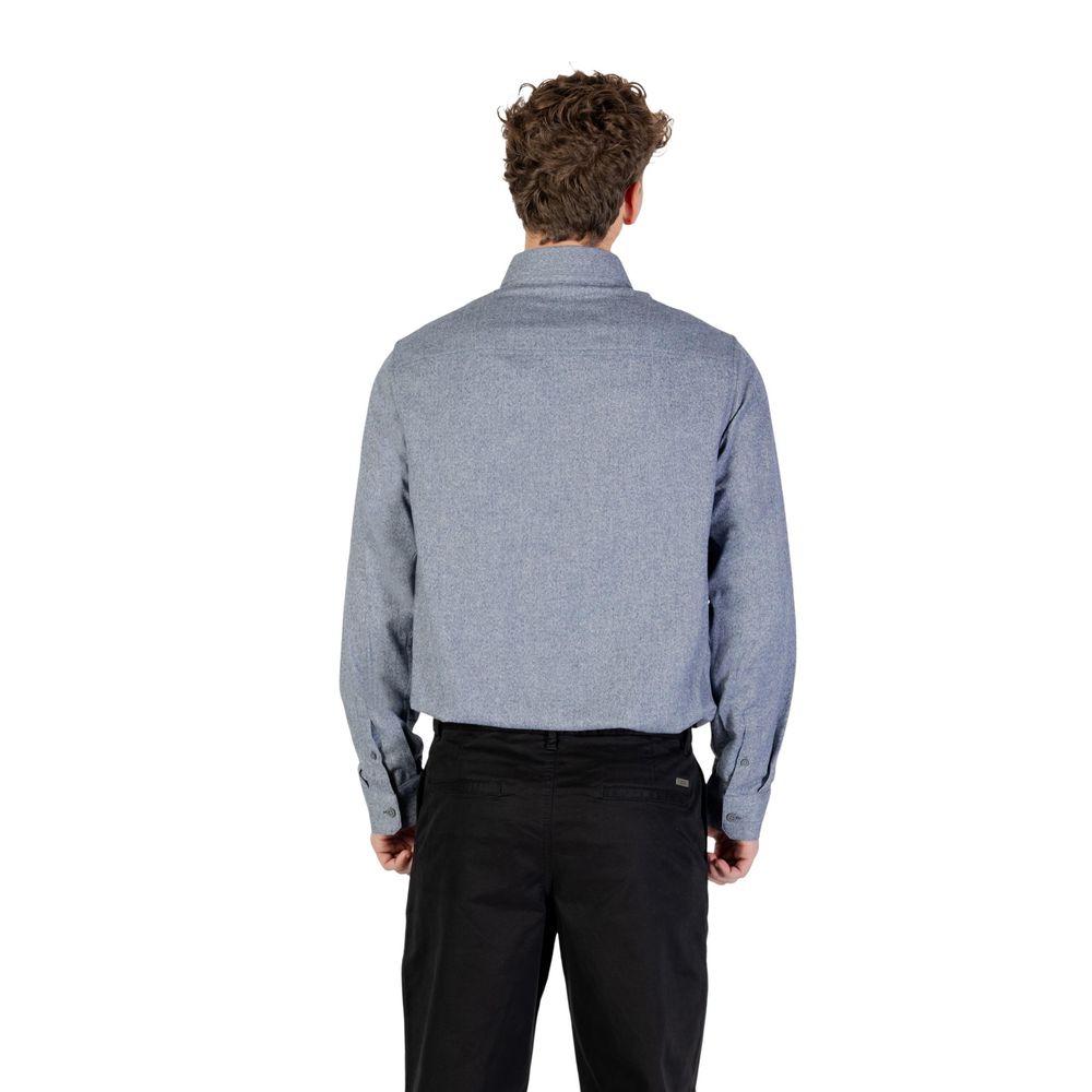 Armani Exchange Blue Cotton Dress Shirt