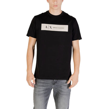 Armani Exchange Black Cotton T-Shirt