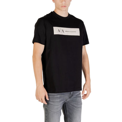 Armani Exchange Black Cotton T-Shirt