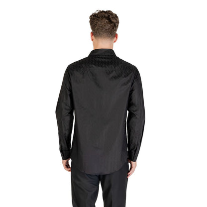 Armani Exchange Black Cotton Dress Shirt