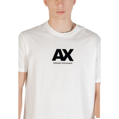 Armani Exchange White Cotton T-Shirt