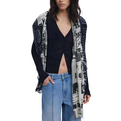 Desigual Black Viscose Scarf