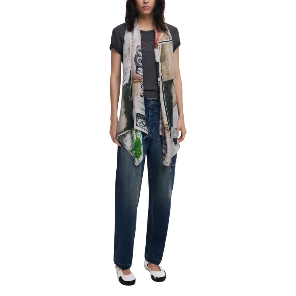 Desigual Bicolor Viscose Foulard