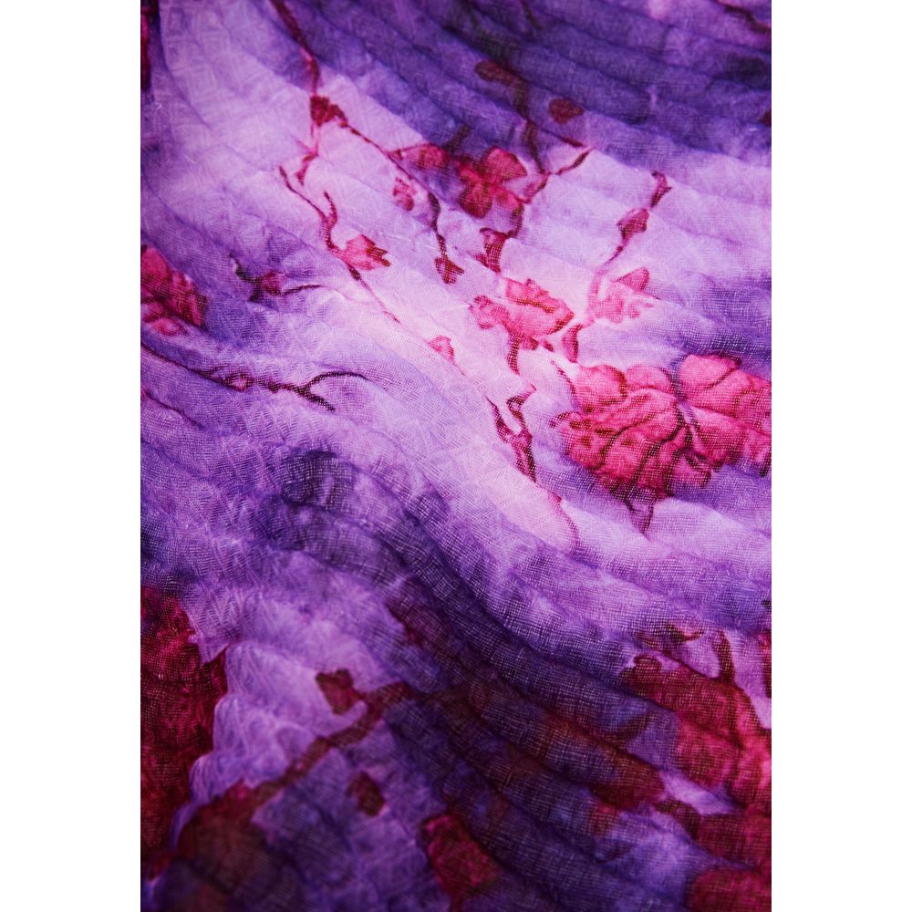 Desigual Purple Polyester Foulard