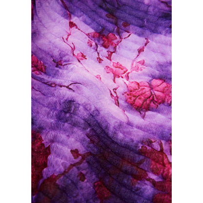 Desigual Purple Polyester Foulard