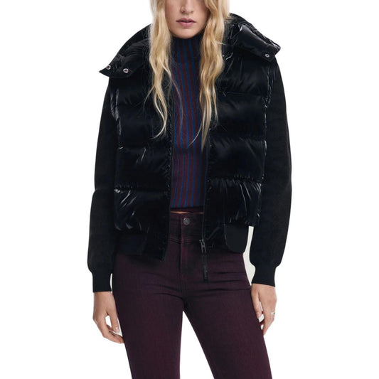 Desigual Black Polyester Full-Length Jacket