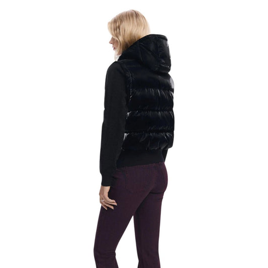 Desigual Black Polyester Full-Length Jacket