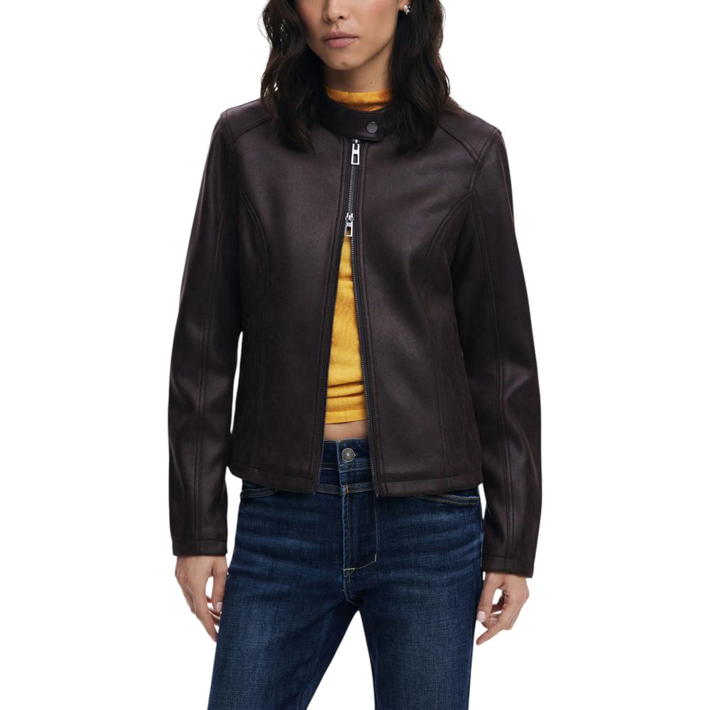 Desigual Brown Leather Jacket