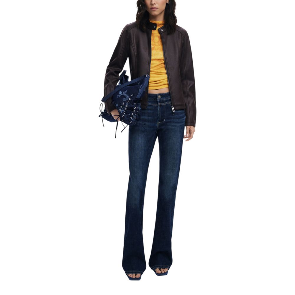 Desigual Brown Leather Jacket
