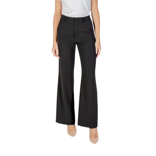 Rinascimento Black Polyester Casual Pants