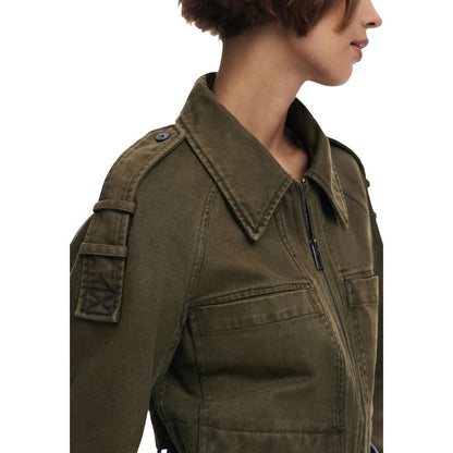Desigual Green Cotton Denim Jacket