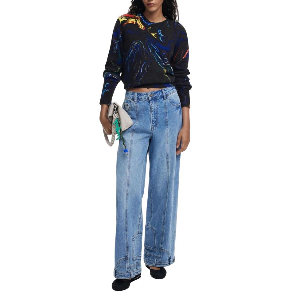 Desigual Black Marabou Sweatshirt