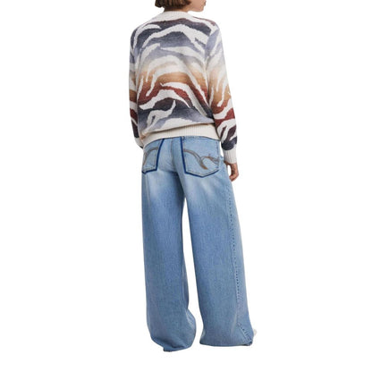 Desigual Cream Marabou Sweatshirt